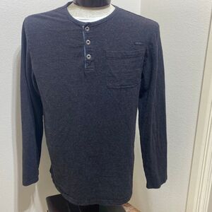 Harley Davidson Henley Shirt Men's Large Pocket Moto Casual Biker